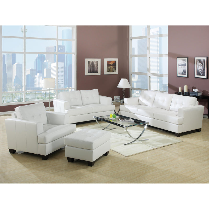 Acme Furniture Platinum Stationary Bonded Leather Chair 15097B IMAGE 2