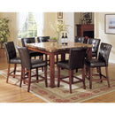 Acme Furniture Square Bologna Counter Height Dining Table with Marble Top 07380 IMAGE 2
