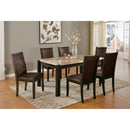 Acme Furniture Charissa Dining Table with Marble Top 70750 IMAGE 1
