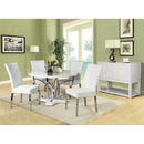 Acme Furniture Round Ezra Dining Table with Trestle Base 71245 IMAGE 1