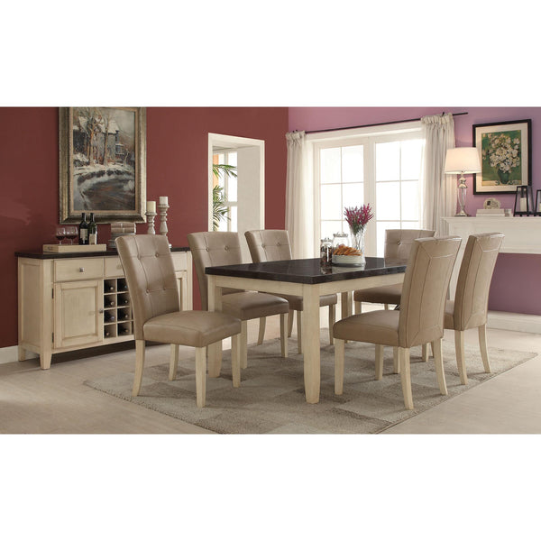 Acme Furniture Faymoor Dining Table with Marble Top 71755 IMAGE 1