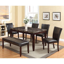 Acme Furniture Idris Dining Table with Marble Top 70520 IMAGE 1