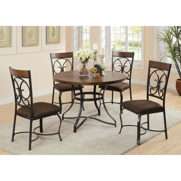 Acme Furniture Round Jassi Dining Table with Trestle Base 71120 IMAGE 1