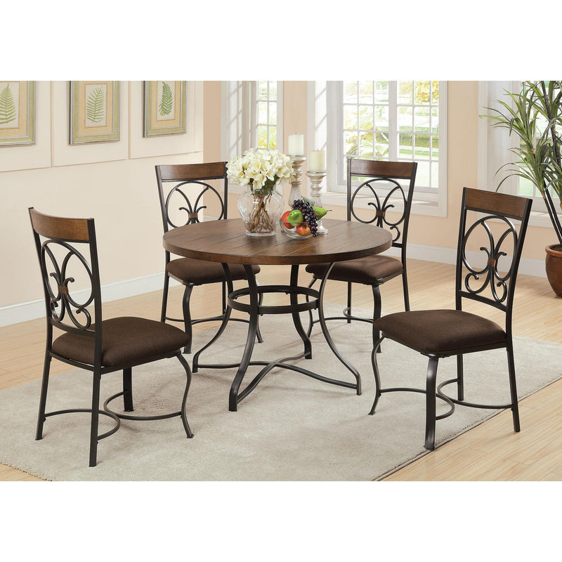 Acme Furniture Round Jassi Dining Table with Trestle Base 71120 IMAGE 1