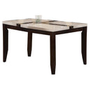 Acme Furniture Justin Dining Table with Marble Top 16550 IMAGE 1