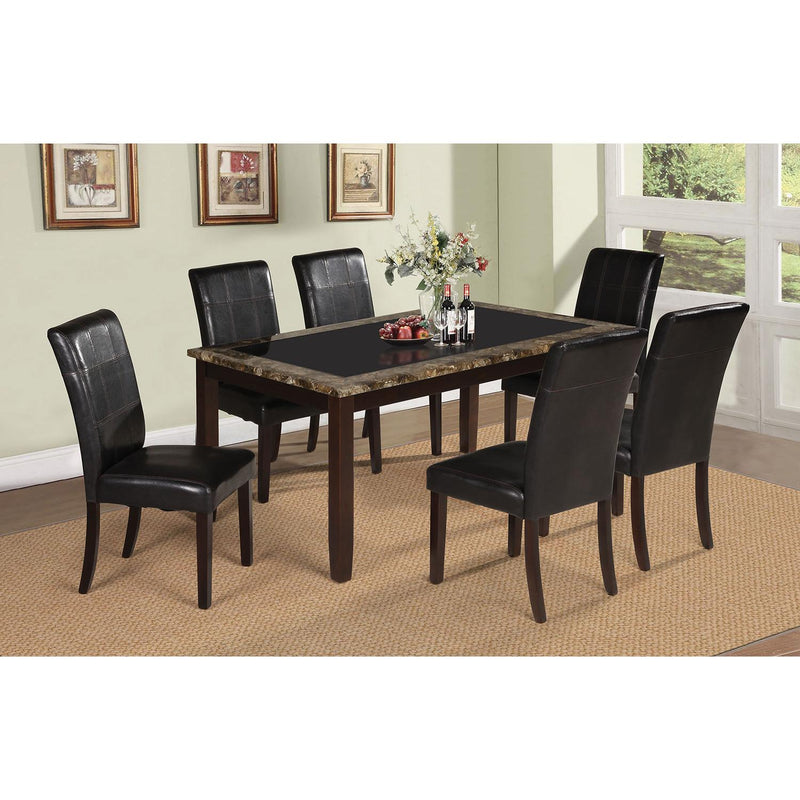 Acme Furniture Rolle Dining Table with Faux Marble Top 71065 IMAGE 1