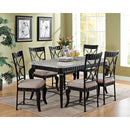 Acme Furniture Lorencia Dining Table with Marble Top & Trestle Base 70294 IMAGE 1