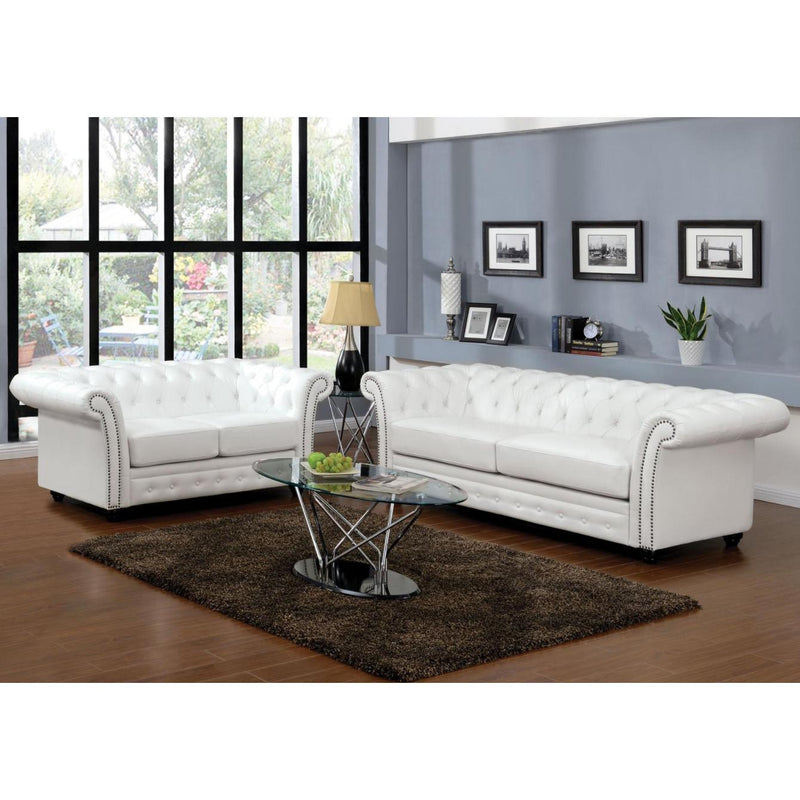 Acme Furniture Camden Stationary Bonded Leather Loveseat 50166 IMAGE 2