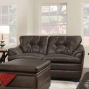 Acme Furniture Edwina Stationary Polyurethane Loveseat 52321 IMAGE 1