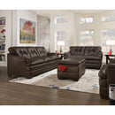 Acme Furniture Edwina Stationary Polyurethane Loveseat 52321 IMAGE 2