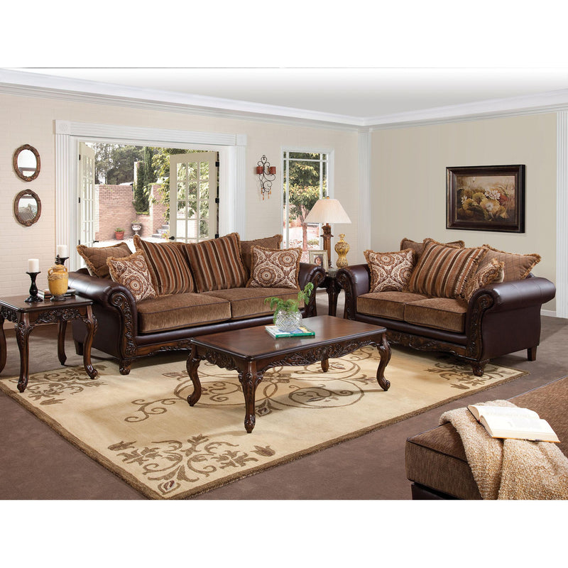 Acme Furniture Fairfax Stationary Bonded Leather Loveseat 52366 IMAGE 2
