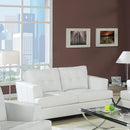 Acme Furniture Platinum Stationary Bonded Leather Loveseat 15096B IMAGE 1