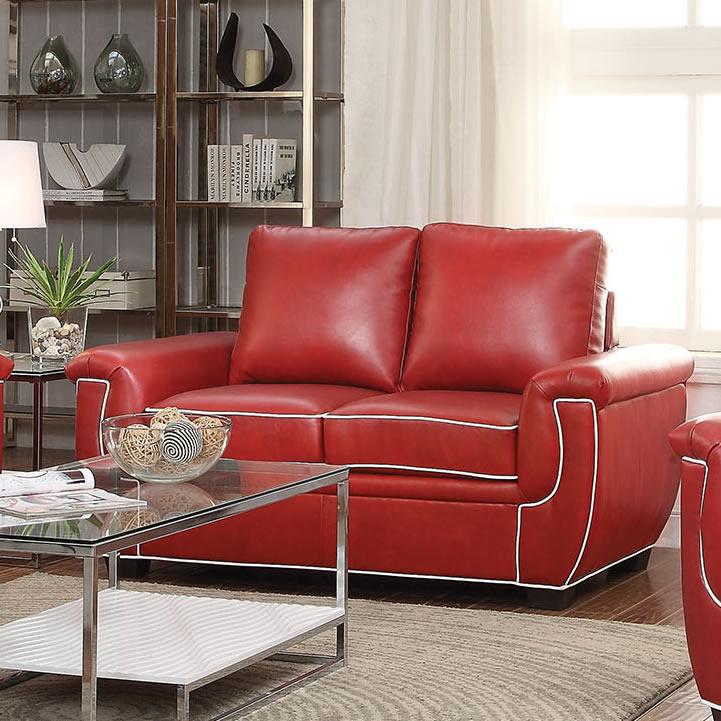 Acme Furniture Sariel Stationary Polyurethane Loveseat 52171 IMAGE 1