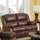 Acme Furniture Fullerton Reclining Bonded Leather Match Loveseat 50011 IMAGE 1
