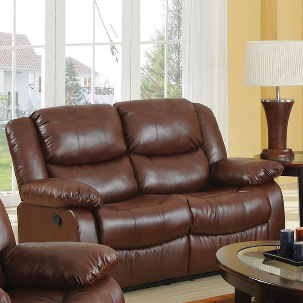 Acme Furniture Fullerton Reclining Bonded Leather Match Loveseat 50011 IMAGE 1