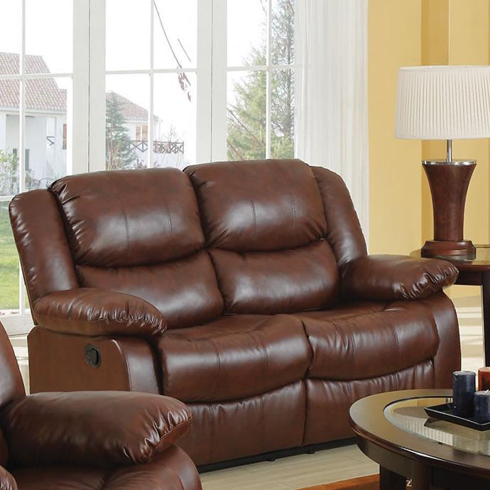Acme Furniture Fullerton Reclining Bonded Leather Match Loveseat 50011 IMAGE 1