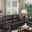 Acme Furniture Kimberly Manual Reclining Leather Air Loveseat 52131 IMAGE 1