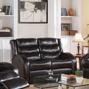Acme Furniture Noah Manual Reclining Bonded Leather Match Loveseat 50831 IMAGE 1