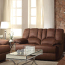 Acme Furniture Obert Manual Reclining Leather Loveseat 52146 IMAGE 1