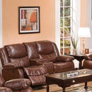 Acme Furniture Fullerton Manual Reclining Bonded Leather Loveseat 50201 IMAGE 1