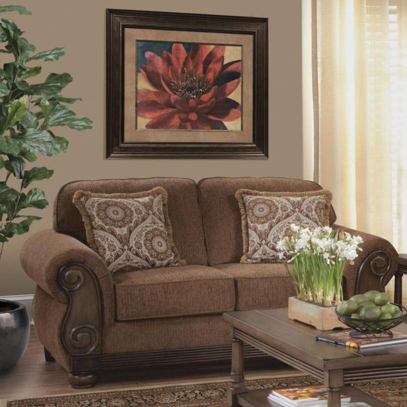 Acme Furniture Emiko Stationary Fabric Loveseat 52356 IMAGE 1