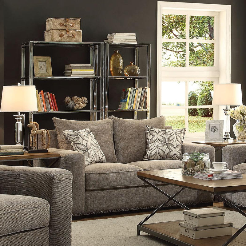 Acme Furniture Ushury Stationary Fabric Loveseat 52191 IMAGE 1