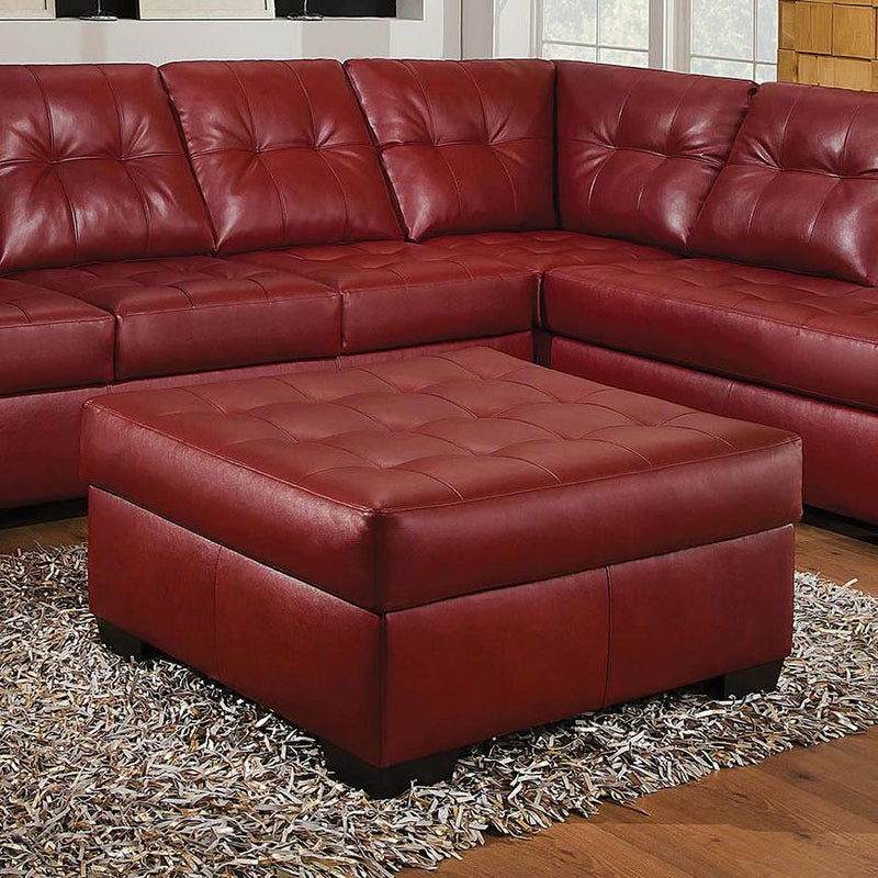 Acme Furniture Shi Bonded Leather Match Ottoman 50444 IMAGE 1