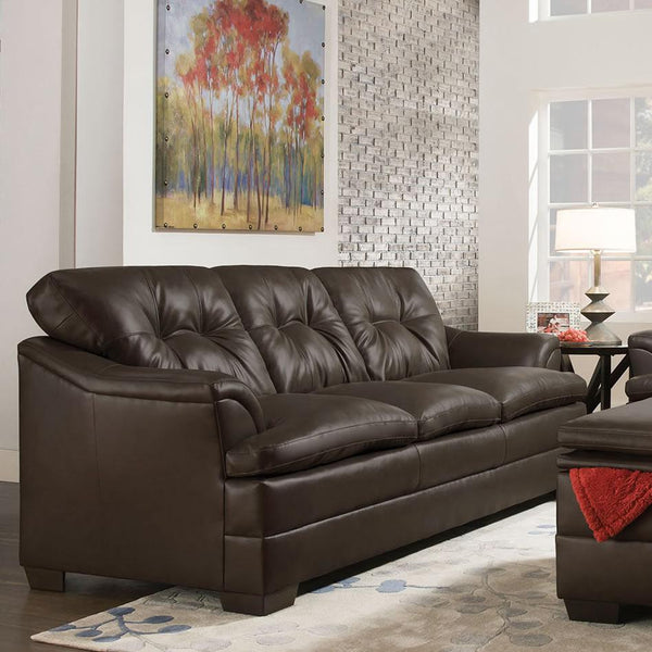 Acme Furniture Edwina Stationary Polyurethane Sofa 52320 IMAGE 1