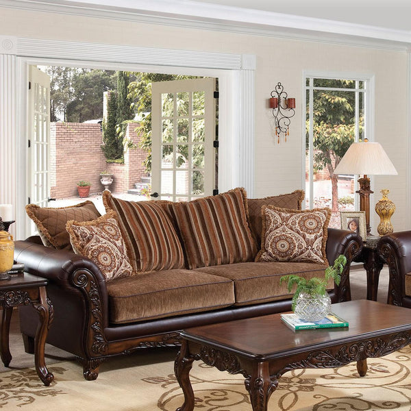 Acme Furniture Fairfax Stationary Bonded Leather Sofa 52365 IMAGE 1