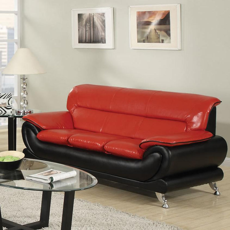 Acme Furniture Orel Stationary Bonded Leather Sofa 50710 IMAGE 1