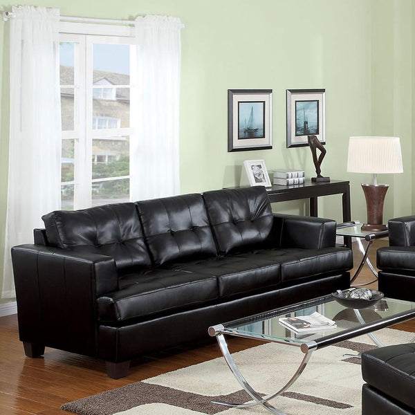 Acme Furniture Platinum Stationary Bonded Leather Sofa 15090B IMAGE 1