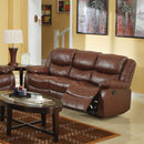 Acme Furniture Fullerton Reclining Bonded Leather Match Sofa 50010 IMAGE 1