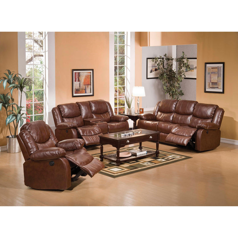 Acme Furniture Fullerton Power Reclining Bonded Leather Sofa 50200 IMAGE 2
