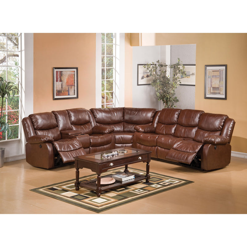 Acme Furniture Fullerton Power Reclining Bonded Leather Sofa 50200 IMAGE 3