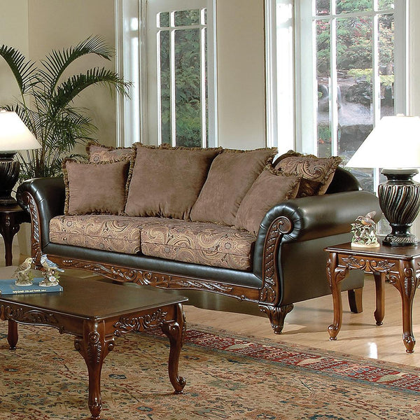 Acme Furniture Fairfax Stationary Polyurethane Sofa 50335 IMAGE 1
