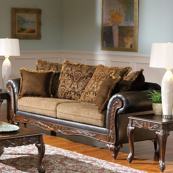 Acme Furniture Fairfax Stationary Polyurethane Sofa 50340 IMAGE 1