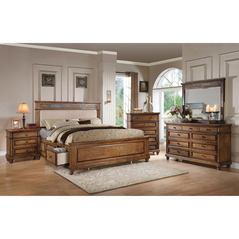 Acme Furniture Arielle Queen Upholstered Panel Bed with Storage 24440Q-HB/24441Q-FB/24460Q-R IMAGE 2