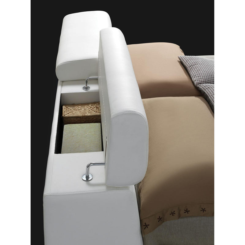 Acme Furniture Layla Queen Upholstered Platform Bed with Storage 20680Q IMAGE 2