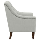 Coaster Furniture Avonlea 505643 Fabric Upholstered Sloped Arm Chair - Grey Fabric IMAGE 8