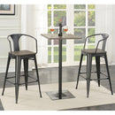 Coaster Furniture Cavalier 100737 Metal Bar Chair - Dark Elm and Matte Black (Set of 2) IMAGE 10