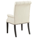 Coaster Furniture Alana 107283 Fabric Upholstered Dining Arm Chair - Beige IMAGE 5