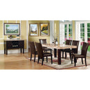 Acme Furniture Fraser Dining Table with Faux Marble Top 70130 IMAGE 1