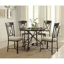 Acme Furniture Round Hyatt Dining Table with Trestle Base 71670 IMAGE 1