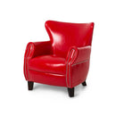 Michael Amini Studio Stationary Leather Chair AIC ST-BLADN35-FLM-43 IMAGE 1