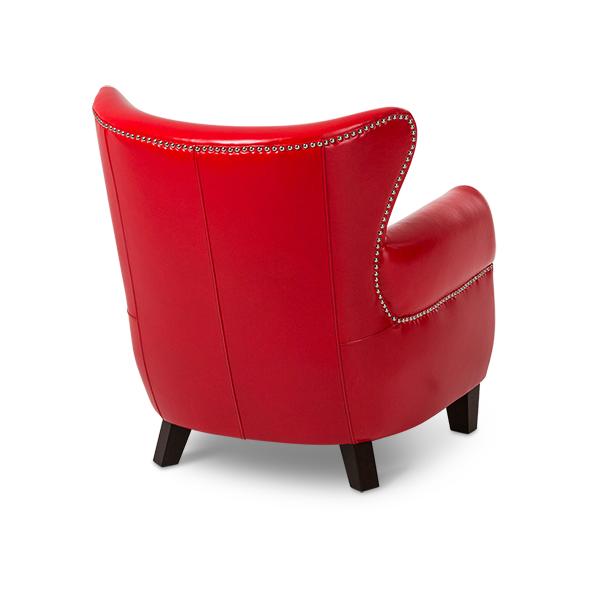 Michael Amini Studio Stationary Leather Chair AIC ST-BLADN35-FLM-43 IMAGE 2