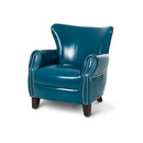 Michael Amini Studio Stationary Leather Chair AIC ST-BLADN35-TEA-43 IMAGE 1