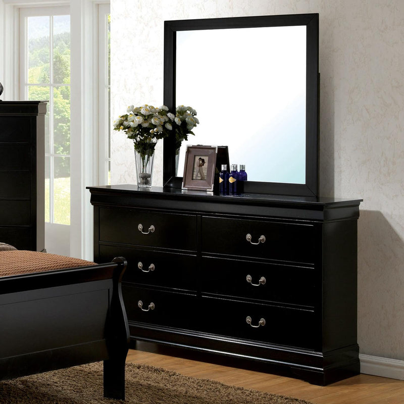 Furniture of America Louis Philippe III Dresser Mirror CM7866BK-M IMAGE 2