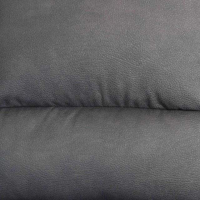 Furniture of America Alcester Stationary Faux Leather Sleeper Sectional CM6908BK-SET IMAGE 6