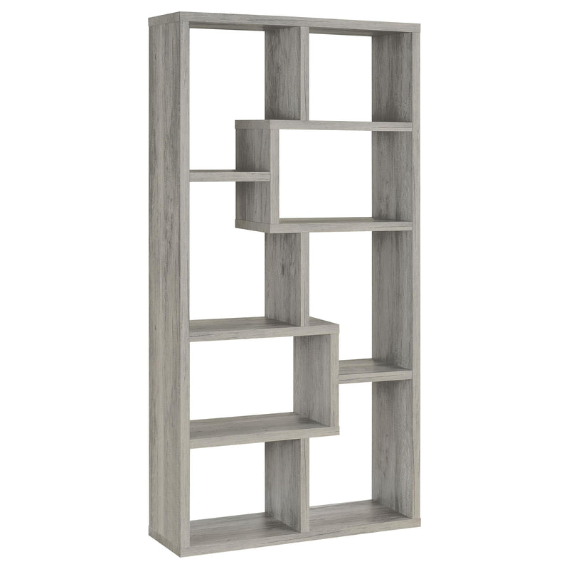Coaster Furniture Theo 801137 71-inch 7-shelf Bookshelf - Grey Driftwood IMAGE 5