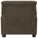 Coaster Furniture Clementine 506573 Upholstered Padded Arm Accent Chair - Brown IMAGE 5